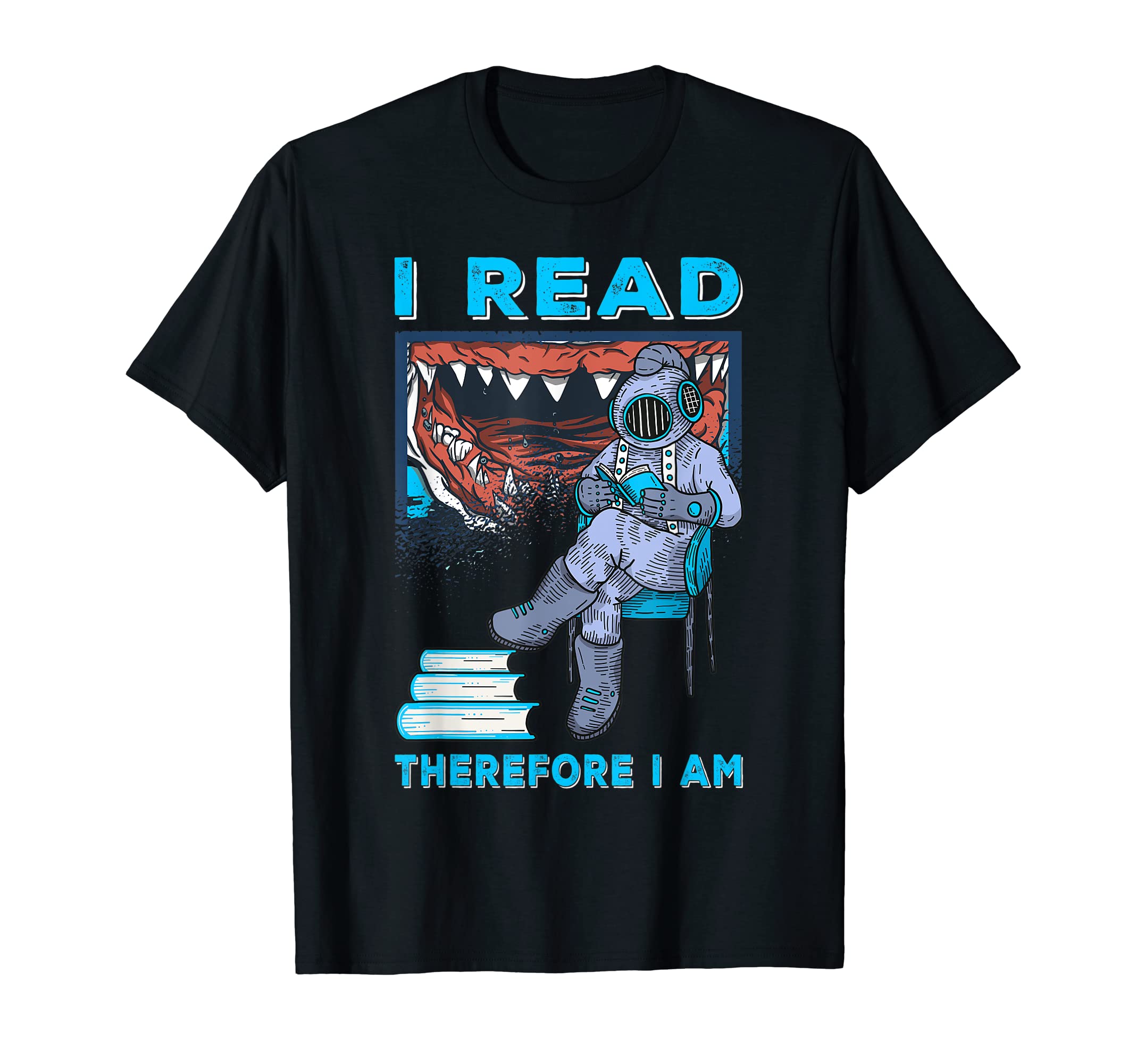Book Reading I Read Therefore I Am T-Shirt - Minimalist Print Men Women - T-Shirt, Sweatshirt, Hoodie
