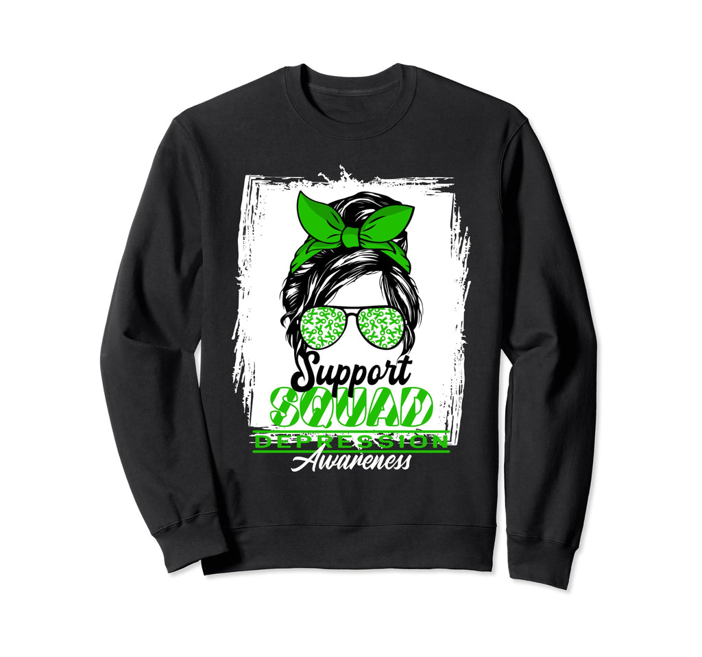 Messy Bun Support Awareness Squad Sweatshirt - Streetwear Style Men Women - T-Shirt, Sweatshirt, Hoodie