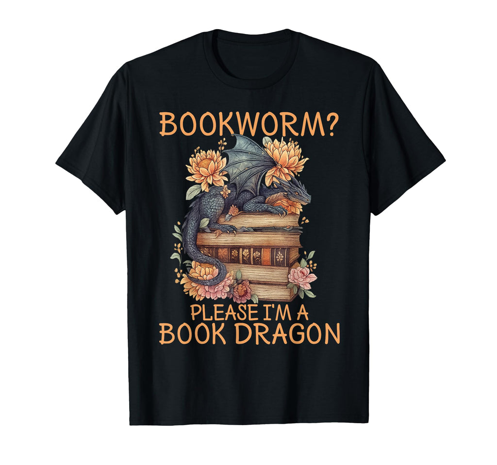 Bookworm Please Im Book Dragon T-Shirt - Minimalist Print for Adults - T-Shirt, Sweatshirt, Hoodie