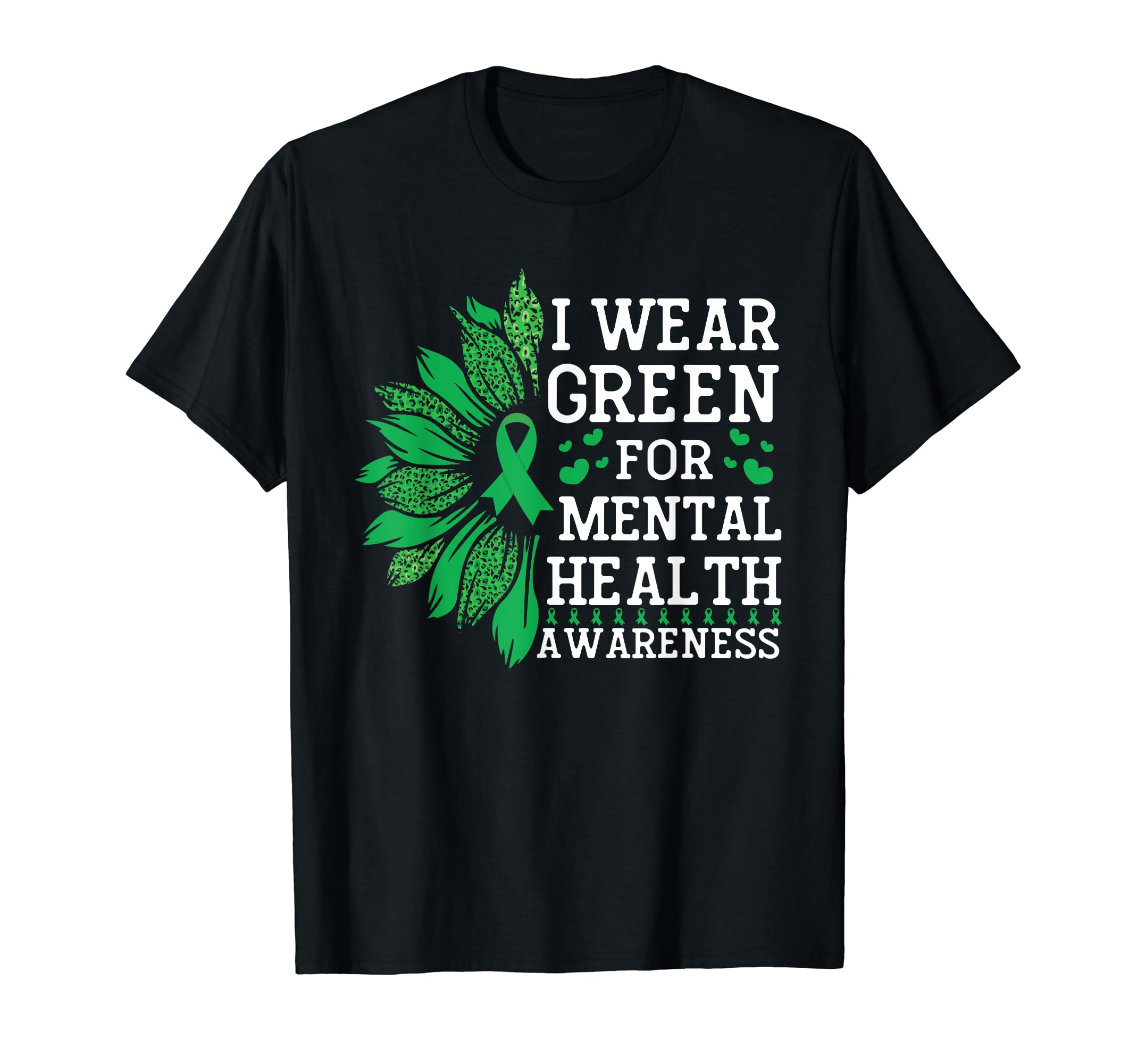 I Wear Green Mental Health Awareness T-Shirt - Minimalist Print Unisex - T-Shirt, Sweatshirt, Hoodie