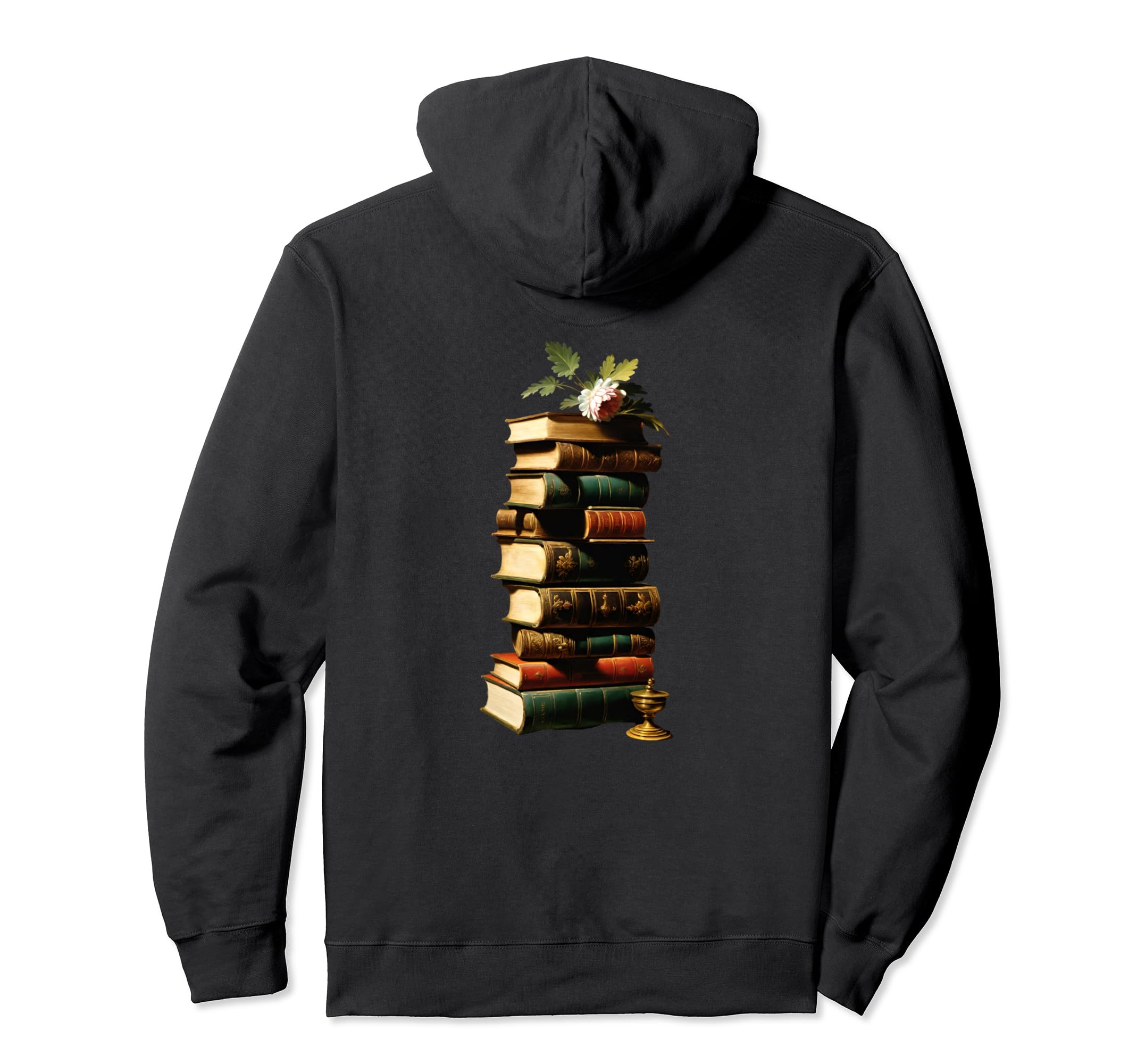 Book Worm Book Stack Reading Addict Hoodie - Custom Art Print Men Women - T-Shirt, Sweatshirt, Hoodie