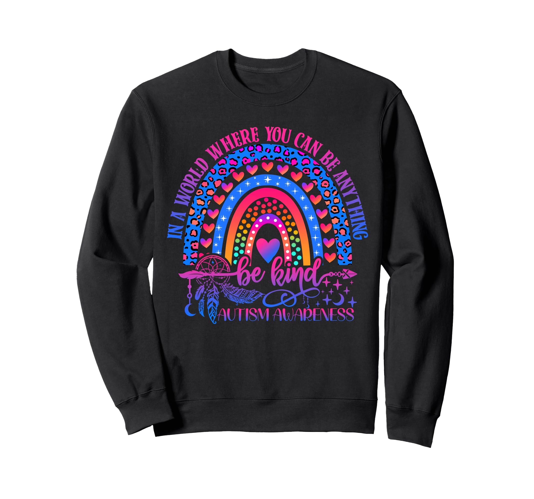 Autism Awareness Be Kind Leopard Sweatshirt - Streetwear Style Men Women - T-Shirt, Sweatshirt, Hoodie