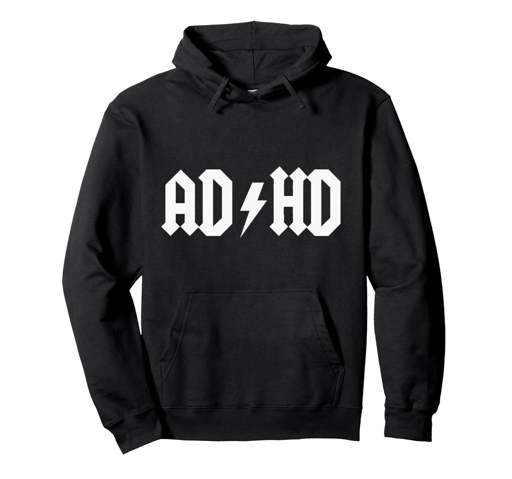 Ad Hd Lightning Bolt Symbol White Hoodie - Streetwear Style Unisex - T-Shirt, Sweatshirt, Hoodie