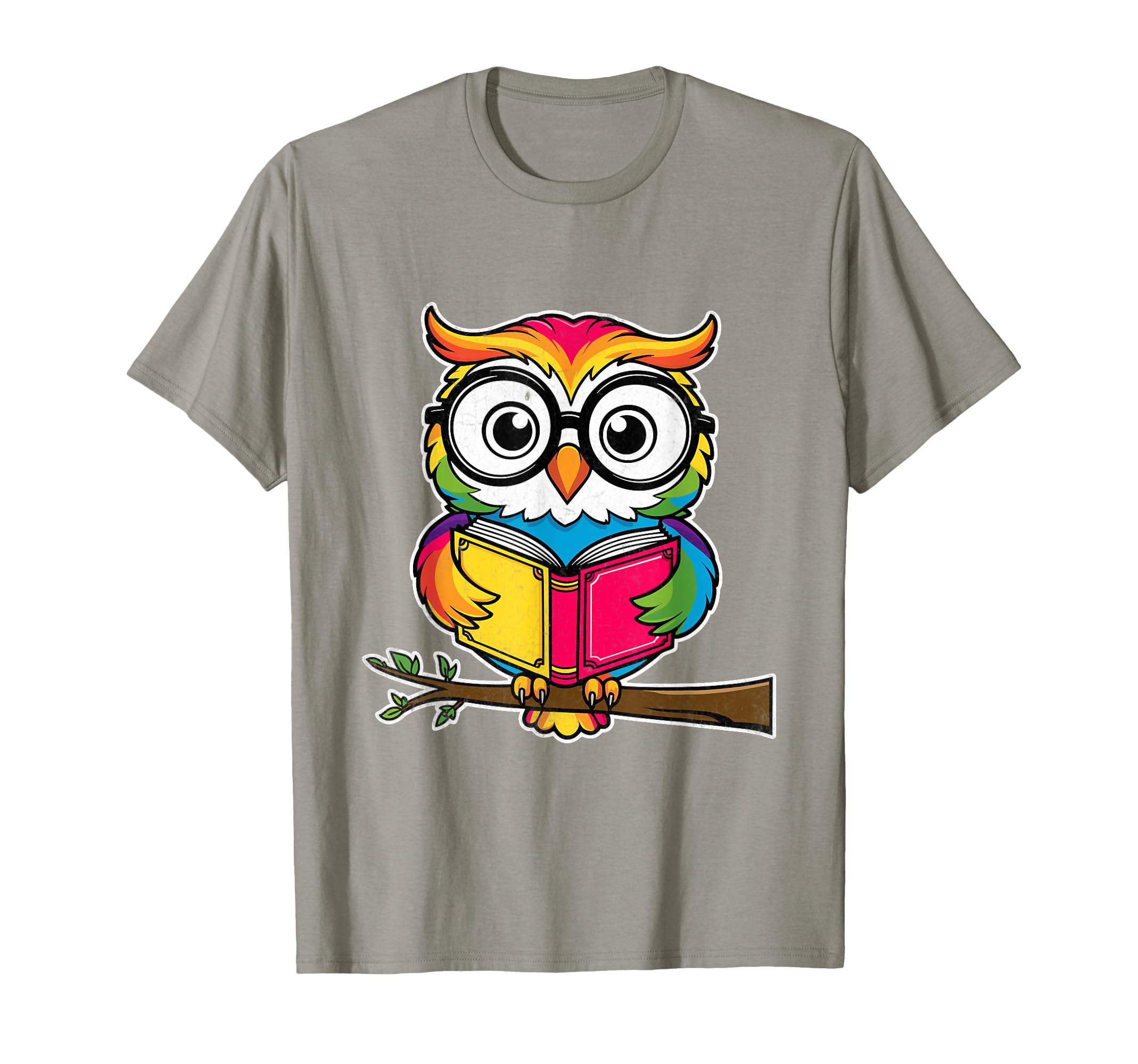 Owl Reading Bookworm Library Book T-Shirt - Custom Art Print Unisex - T-Shirt, Sweatshirt, Hoodie
