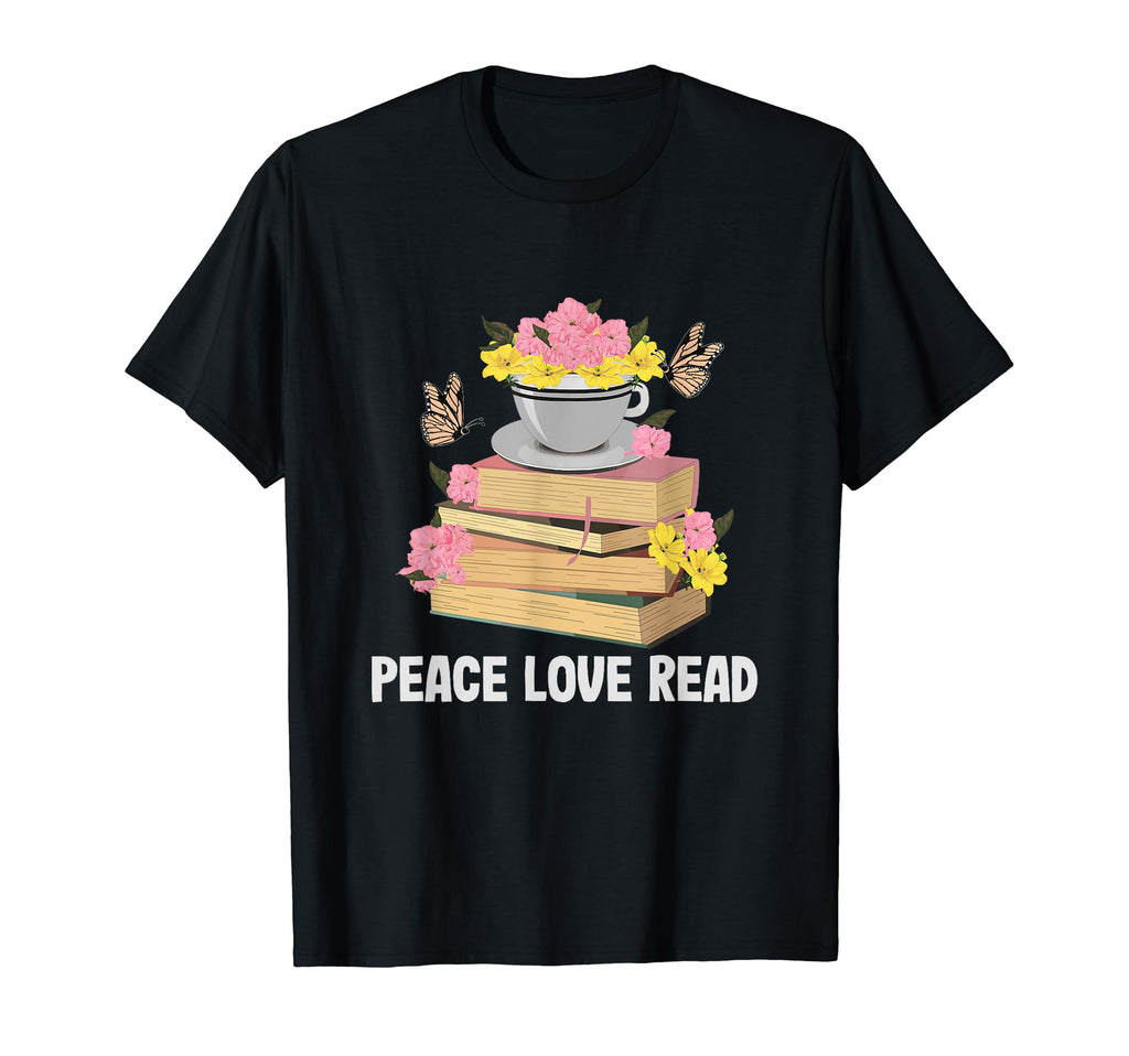 Peace Love Read Book Lover Summer Reading T-Shirt - Novelty Apparel Unisex - T-Shirt, Sweatshirt, Hoodie