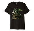 Dragon Reading Book Fantasy Reader T-Shirt - Novelty Apparel for Adults - T-Shirt, Sweatshirt, Hoodie