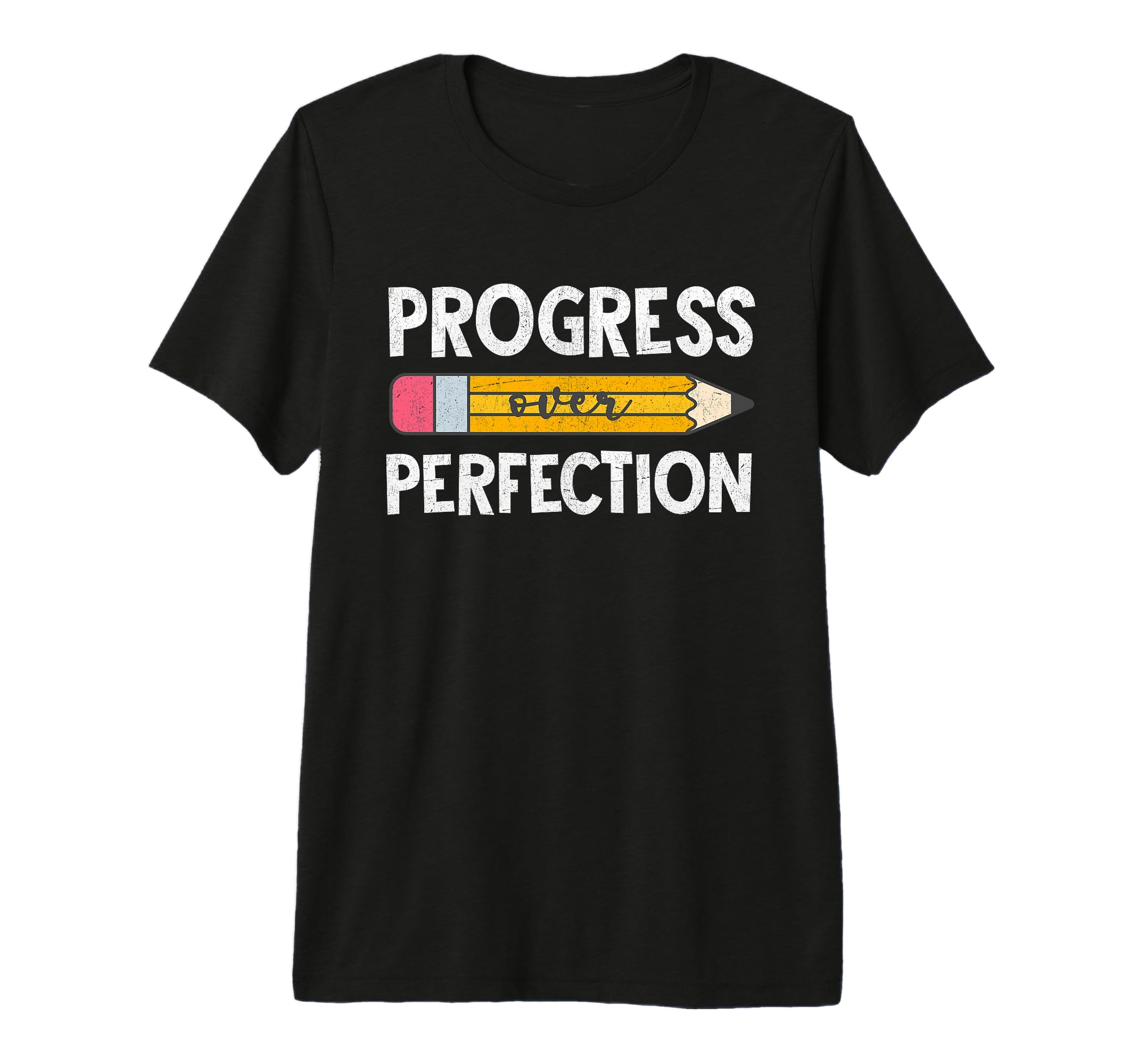 Progress Over Perfection Back To T-Shirt - Minimalist Print Men Women - T-Shirt, Sweatshirt, Hoodie