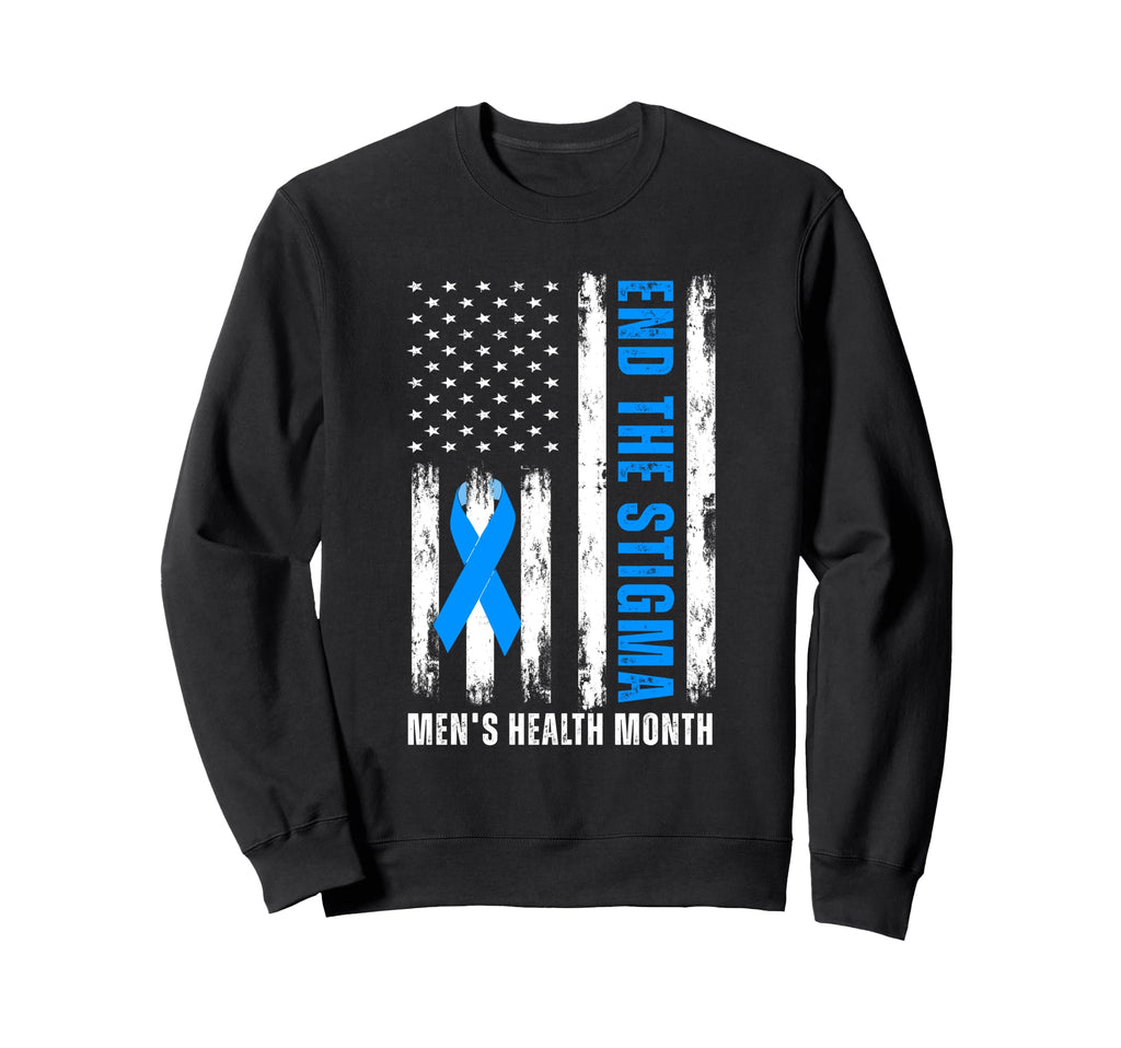 End Stigma Usa Flag Mens Health Sweatshirt - Fun Novelty Design Men Women - T-Shirt, Sweatshirt, Hoodie