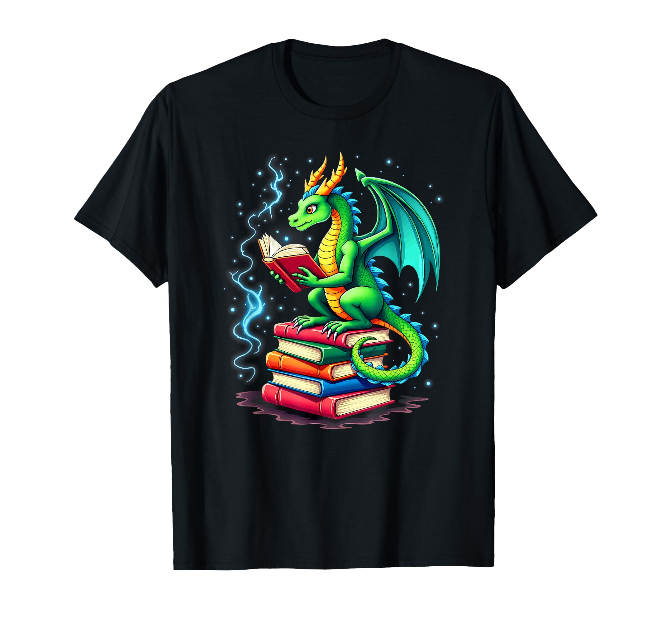 Bookworm Book Dragon School Librarian Sweatshirt - Graphic Print Unisex - T-Shirt, Sweatshirt, Hoodie