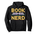 Book Nerd Pixel Open Book Reading Lover Hoodie - Fun Novelty Design Unisex - T-Shirt, Sweatshirt, Hoodie