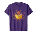 Reading Octopus Read Reader Book T-Shirt - Minimalist Print for Adults - T-Shirt, Sweatshirt, Hoodie