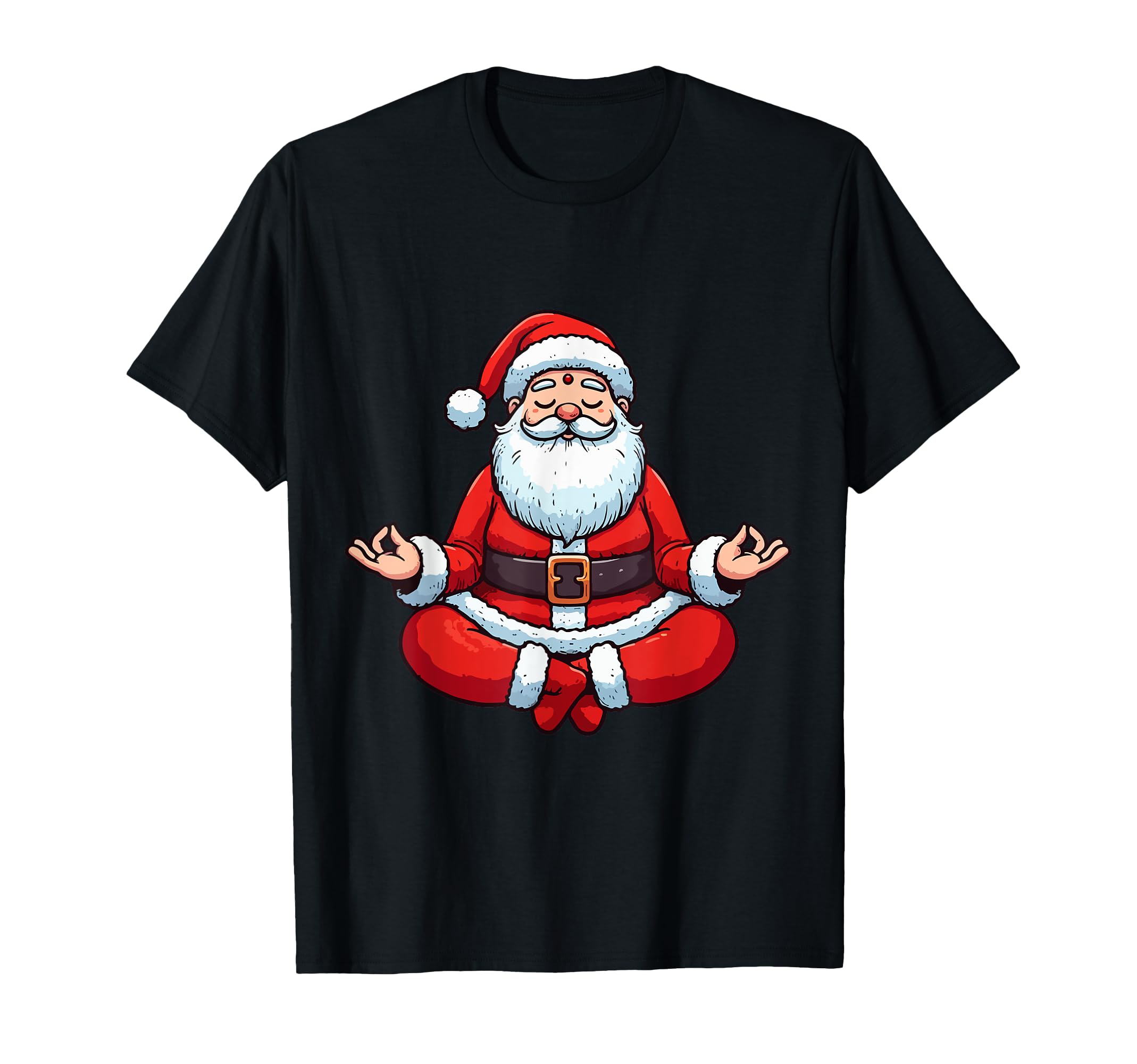 Meditation Santa Yoga Pose T-Shirt - Casual Everyday Wear Men Women - T-Shirt, Sweatshirt, Hoodie