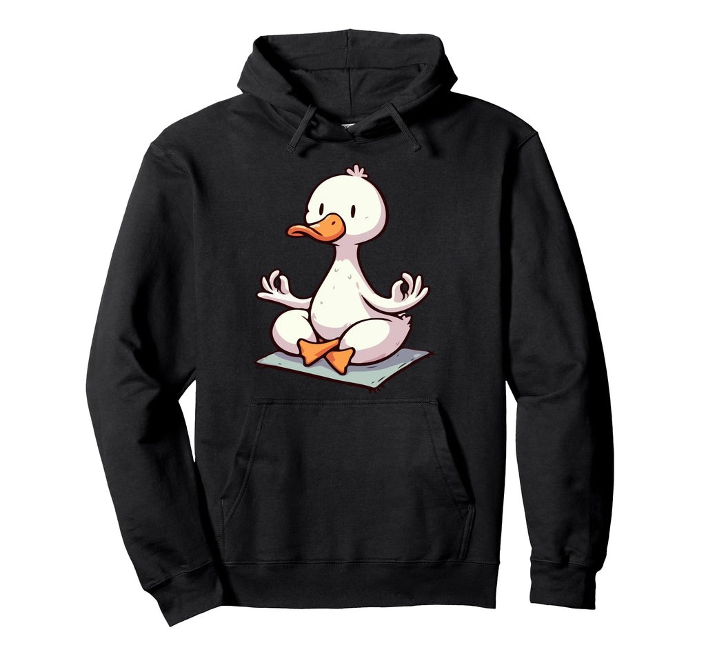 Meditation Duck Yoga Pose Relaxing Hoodie - Fun Novelty Design Unisex - T-Shirt, Sweatshirt, Hoodie