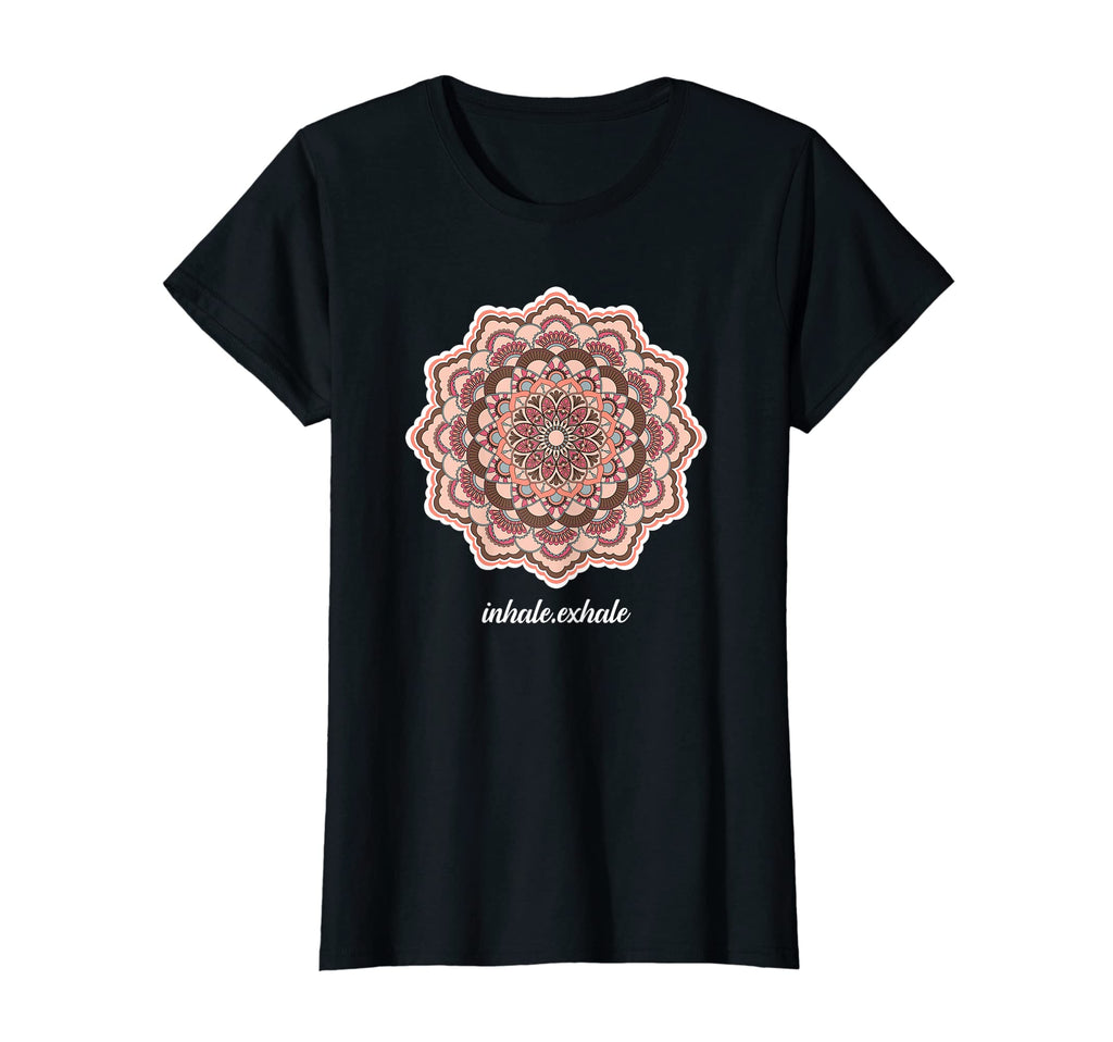 Meditation Mandala Inhale Exhale Just T-Shirt - Custom Art Print Unisex - T-Shirt, Sweatshirt, Hoodie