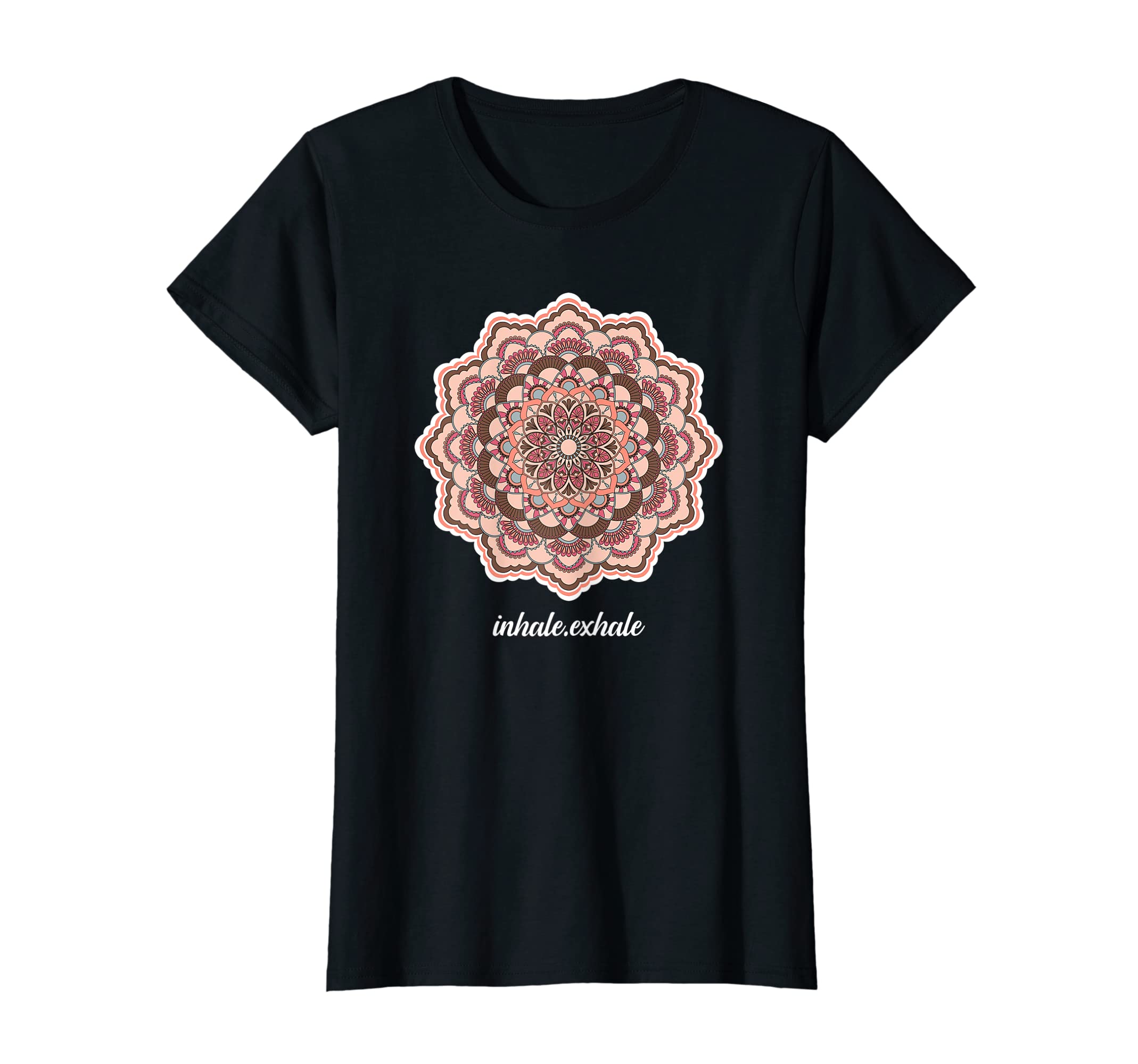 Meditation Mandala Inhale Exhale Just T-Shirt - Custom Art Print Unisex - T-Shirt, Sweatshirt, Hoodie
