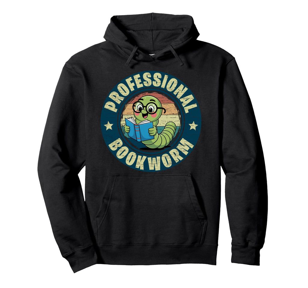 Professional Bookworm Bookish Book Nerd Hoodie - Aesthetic Graphic Unisex - T-Shirt, Sweatshirt, Hoodie