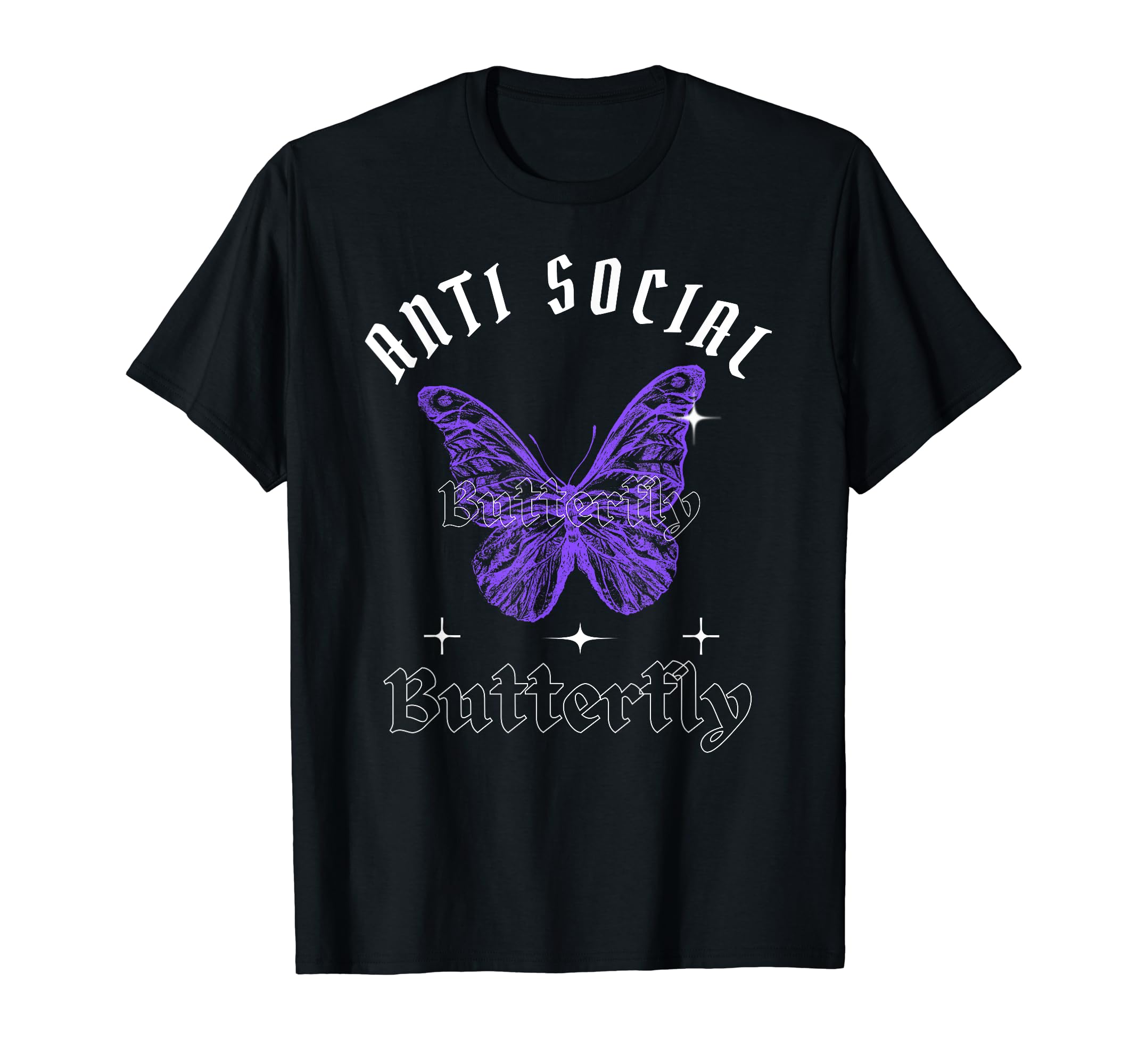 Funny Anti Social Butterfly T-Shirt - Minimalist Print for Adults - T-Shirt, Sweatshirt, Hoodie
