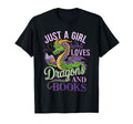Just Who Loves Dragons And Books T-Shirt - Minimalist Print Unisex - T-Shirt, Sweatshirt, Hoodie