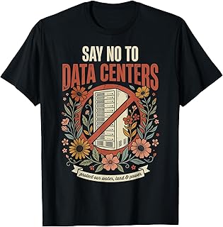 Say No to Data Centers T-Shirt Unisex T-shirt, Sweatshirt, Hoodie, Long Sleeve Tee - T-Shirt, Sweatshirt, Hoodie