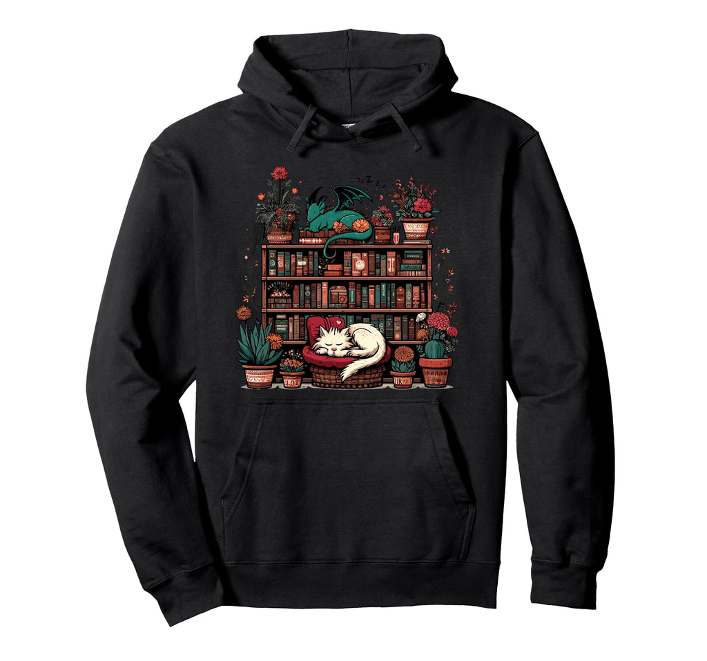 Boho Librarian Booklover Hoodie - Fun Novelty Design for Adults - T-Shirt, Sweatshirt, Hoodie