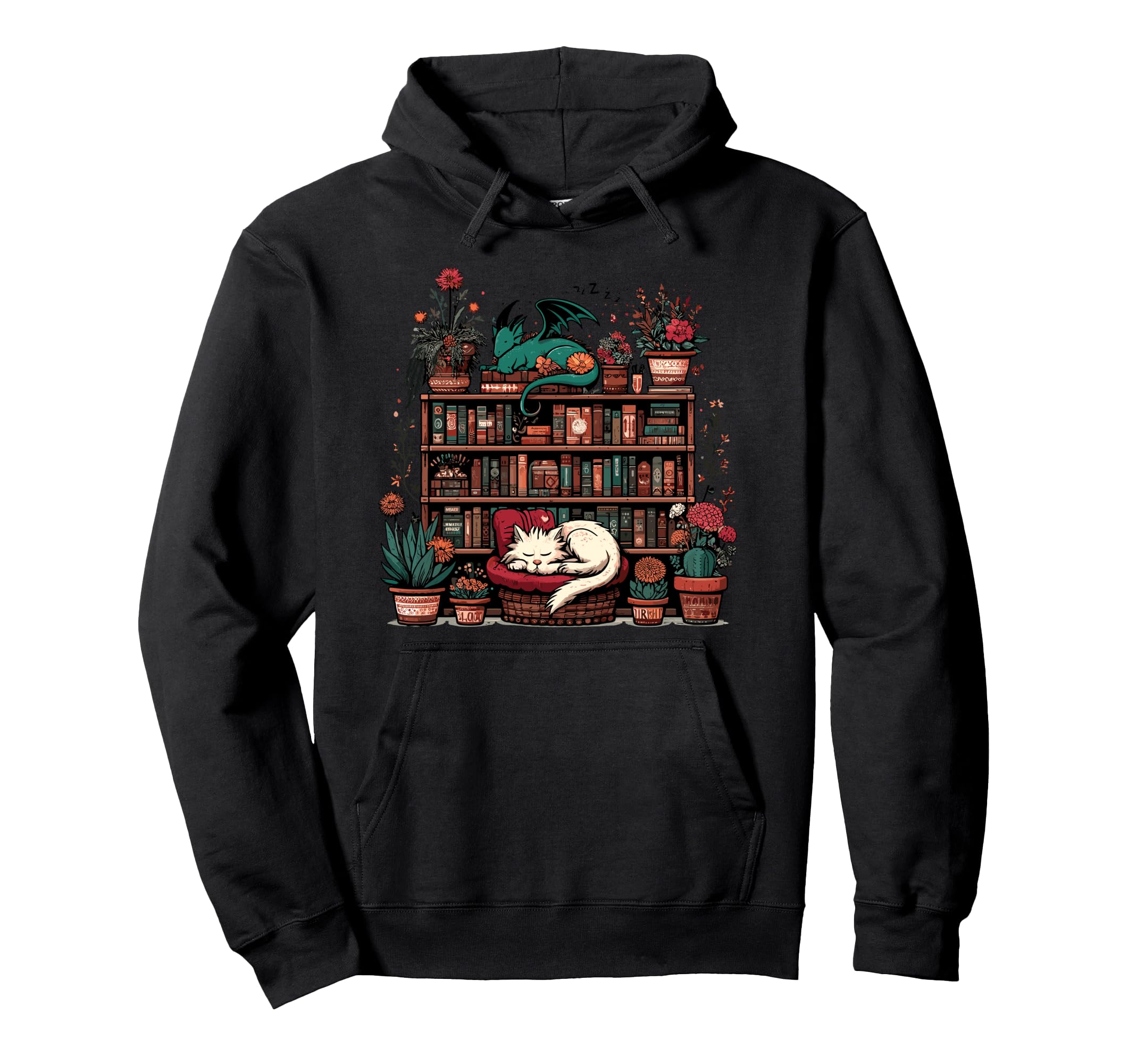 Boho Librarian Booklover Hoodie - Fun Novelty Design for Adults - T-Shirt, Sweatshirt, Hoodie