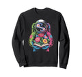 Space Astronaut Reading Sweatshirt - Fun Novelty Design for Adults - T-Shirt, Sweatshirt, Hoodie