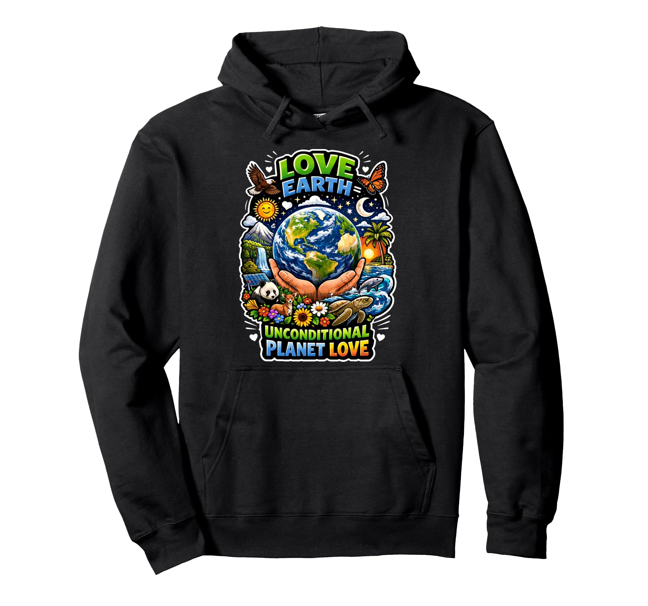 Earth Day Love Nature Animals Environment Hoodie - Custom Art Print Unisex - T-Shirt, Sweatshirt, Hoodie