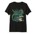 Book Dragon Reading Lover Tri Blend T-Shirt - Graphic Print Men Women - T-Shirt, Sweatshirt, Hoodie