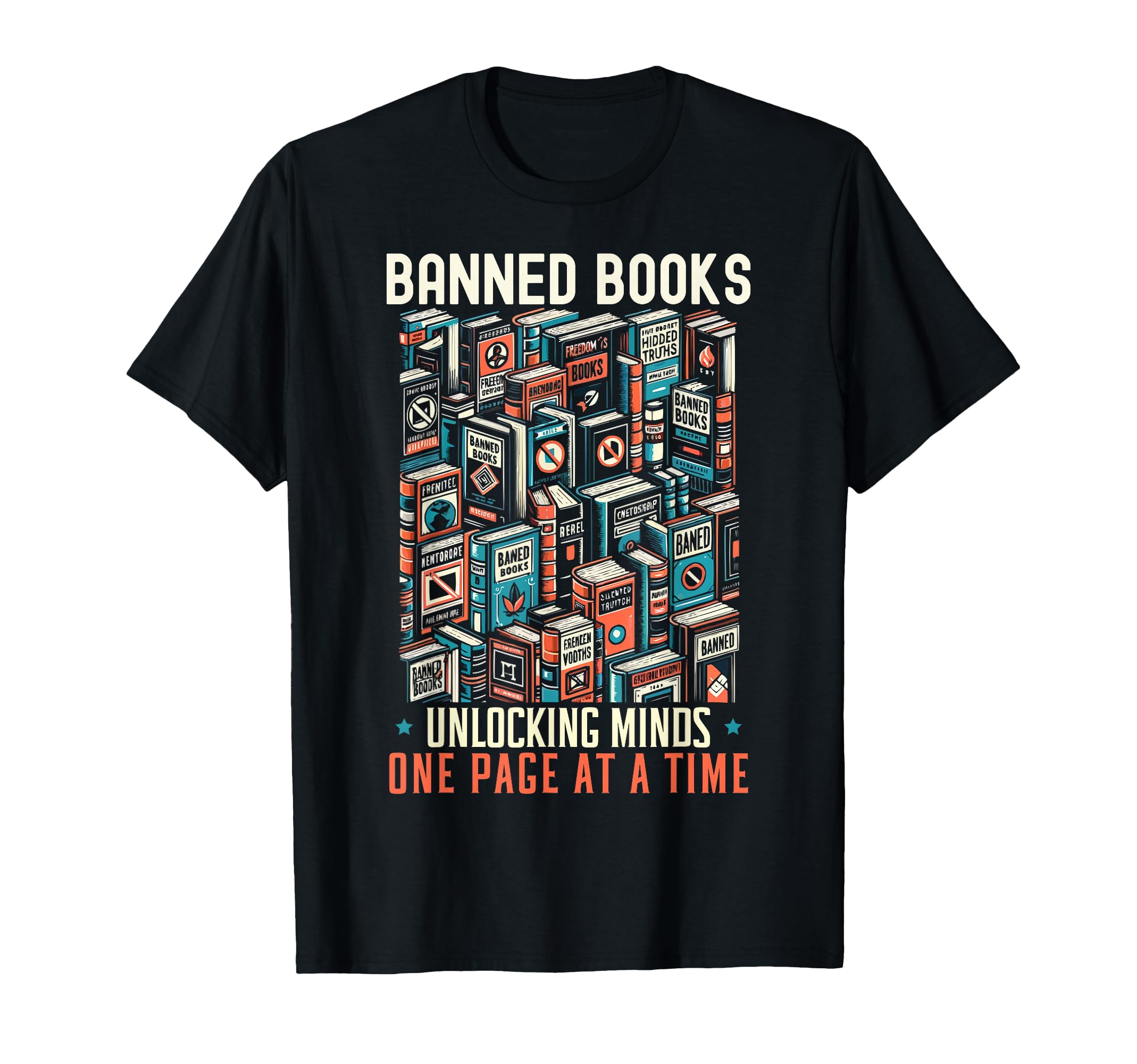 Read Banned Books Bookworm Book T-Shirt - Fun Novelty Design for Adults - T-Shirt, Sweatshirt, Hoodie