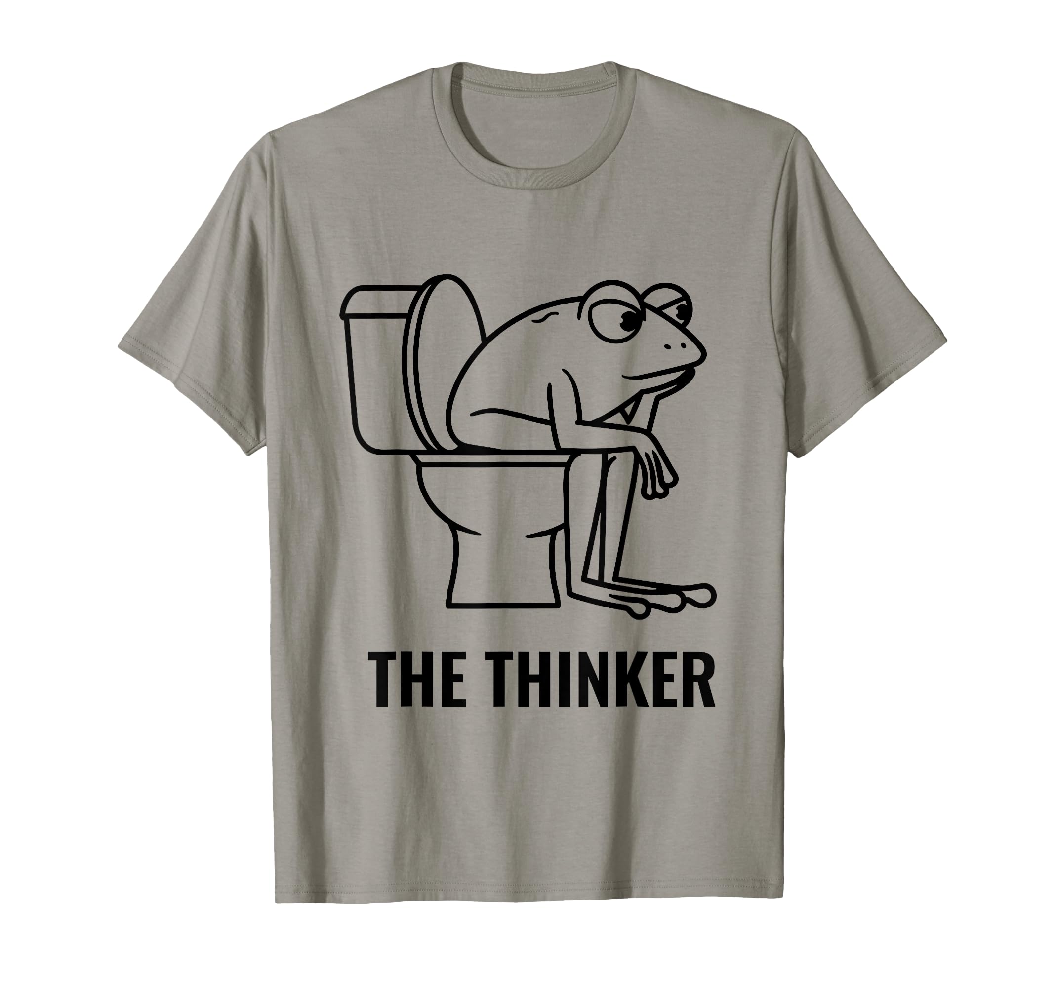 Funny Minimalist Frog Thinker Meme T-Shirt - Novelty Apparel Unisex - T-Shirt, Sweatshirt, Hoodie