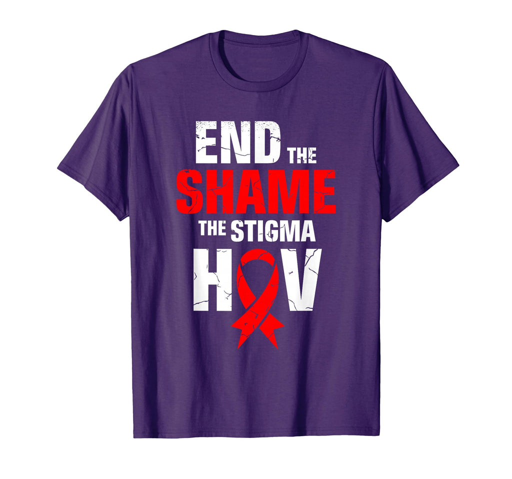 End Shame Stigma Hiv Aids Awareness T-Shirt - Streetwear Style for Adults - T-Shirt, Sweatshirt, Hoodie