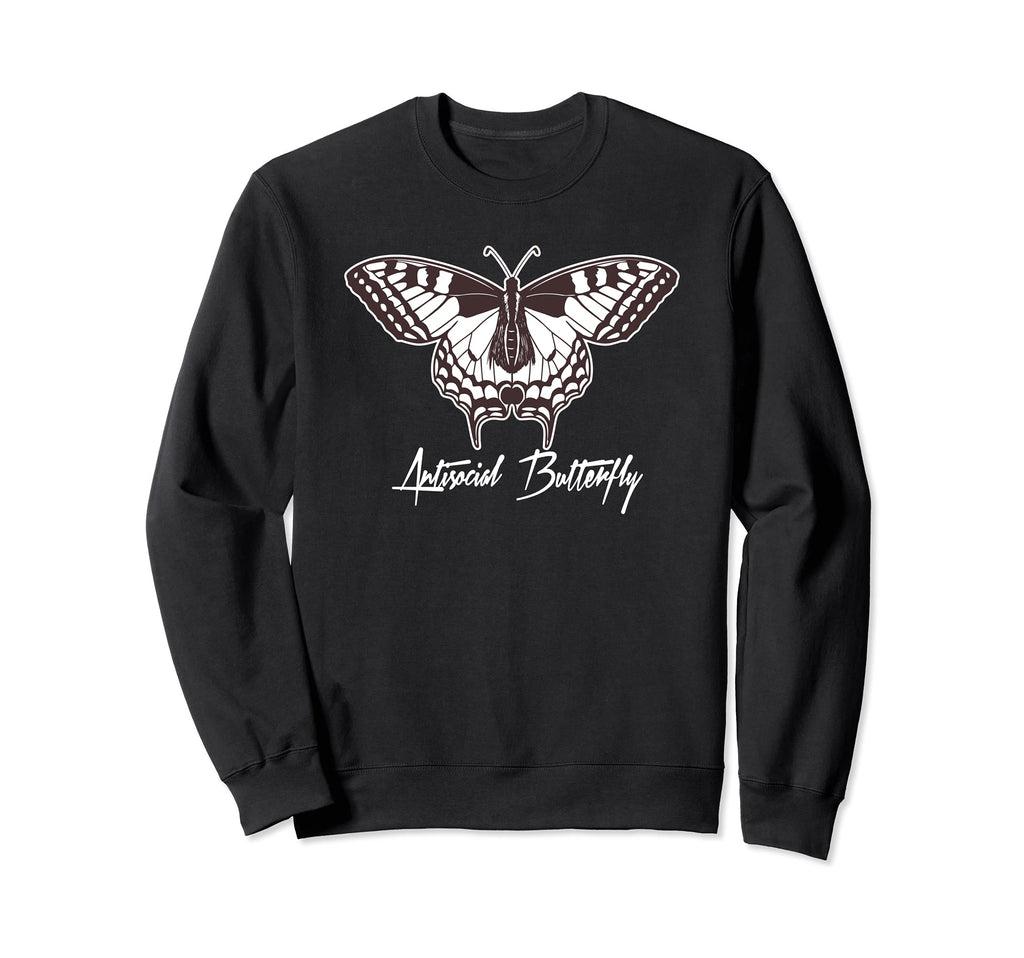 Antisocial Butterfly Sweatshirt - Custom Art Print for Adults - T-Shirt, Sweatshirt, Hoodie