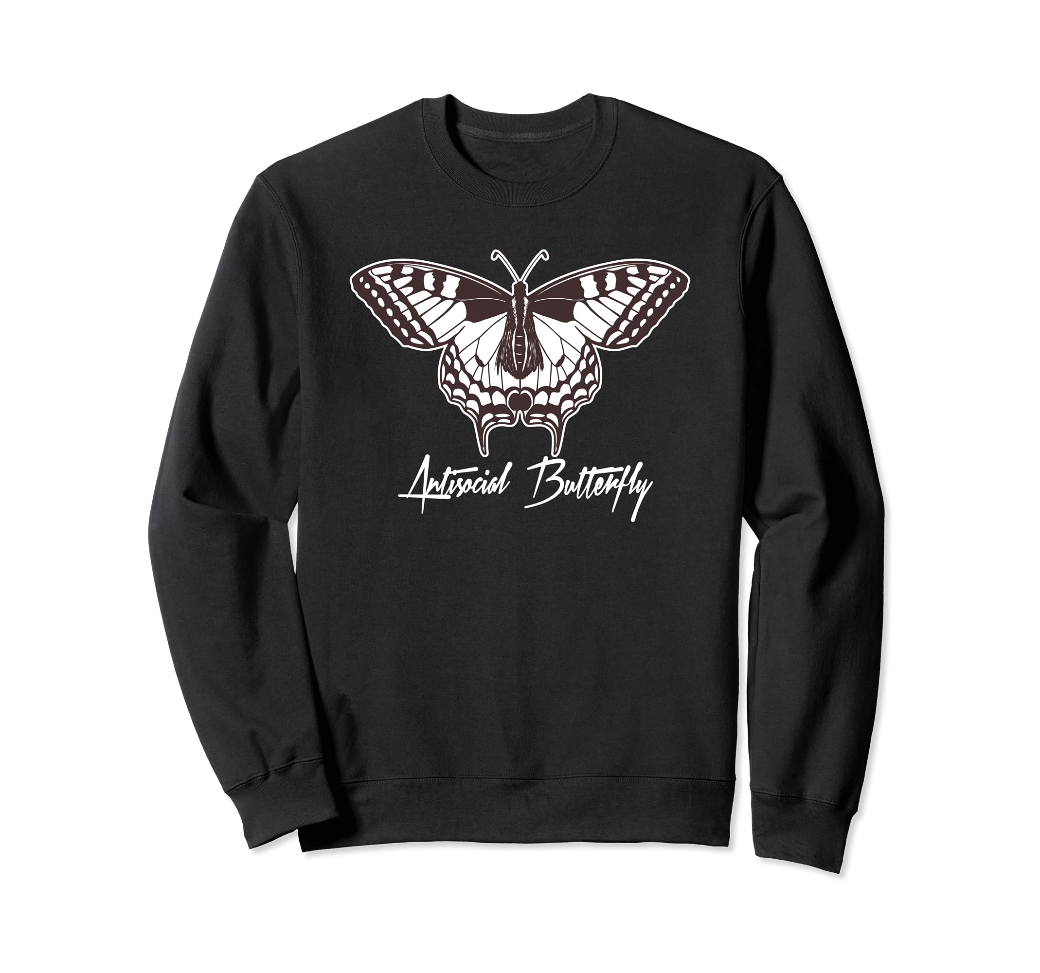 Antisocial Butterfly Sweatshirt - Custom Art Print for Adults - T-Shirt, Sweatshirt, Hoodie