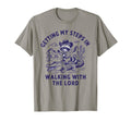 Getting My Steps Walking Lord Raccoon T-Shirt - Aesthetic Graphic Men Women - T-Shirt, Sweatshirt, Hoodie