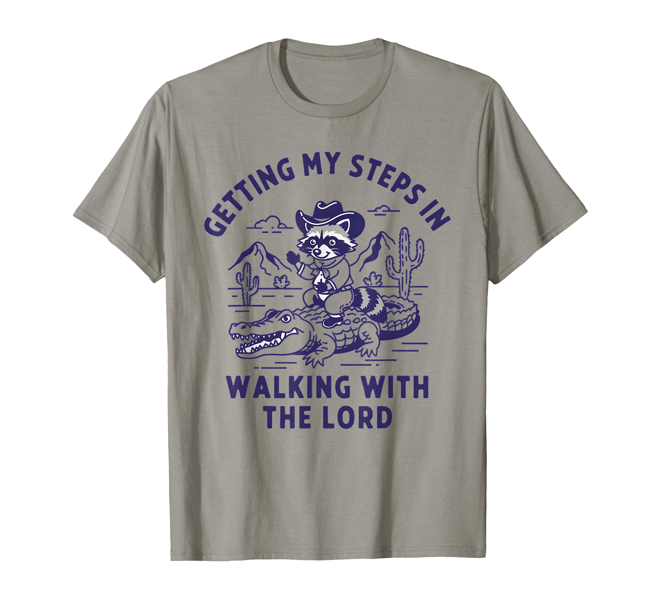 Getting My Steps Walking Lord Raccoon T-Shirt - Aesthetic Graphic Men Women - T-Shirt, Sweatshirt, Hoodie