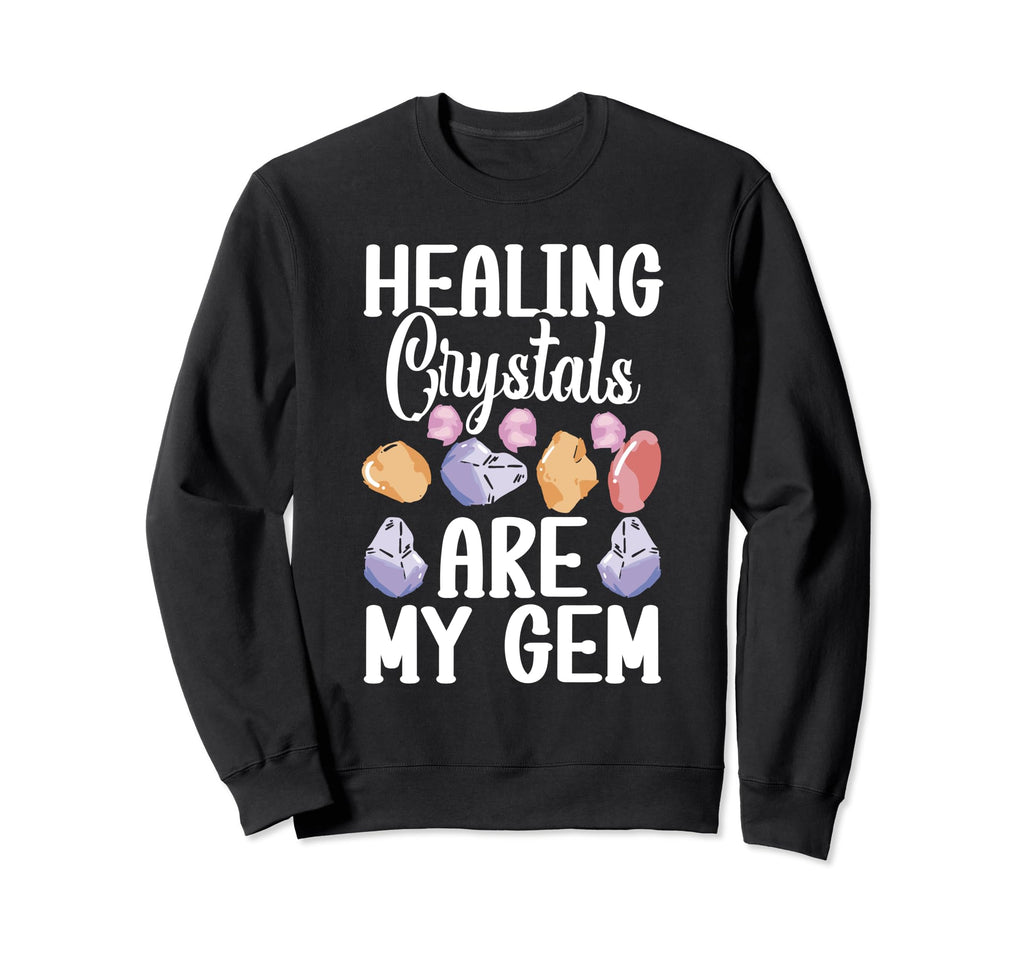 Crystal Healing Sage Crystal Sweatshirt - Casual Everyday Wear Unisex - T-Shirt, Sweatshirt, Hoodie