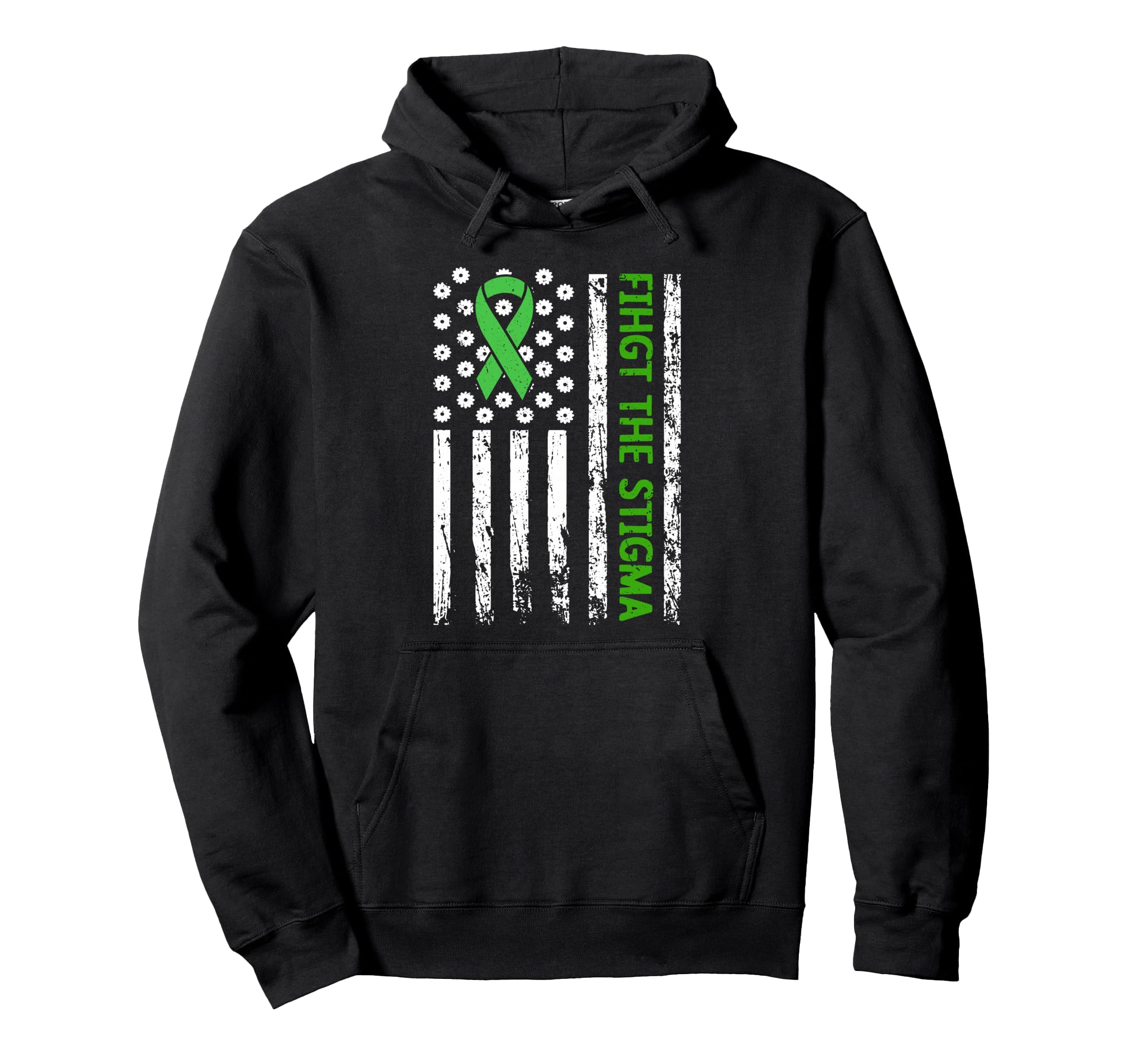 Mental Health Matters Fight Stigma Hoodie - Graphic Print for Adults - T-Shirt, Sweatshirt, Hoodie