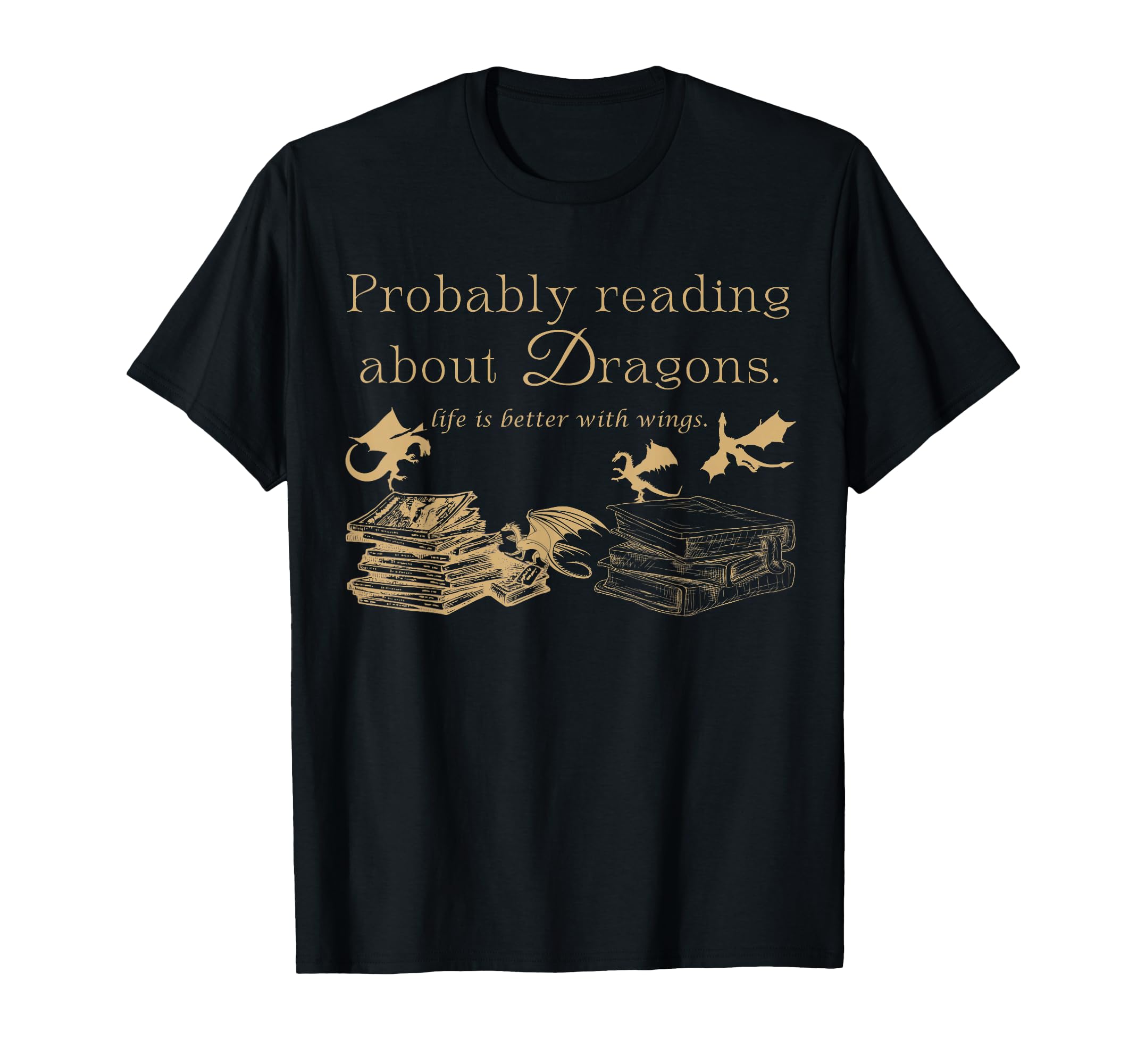 Romantasy Book Lover Probably Reading T-Shirt - Custom Art Print Unisex - T-Shirt, Sweatshirt, Hoodie