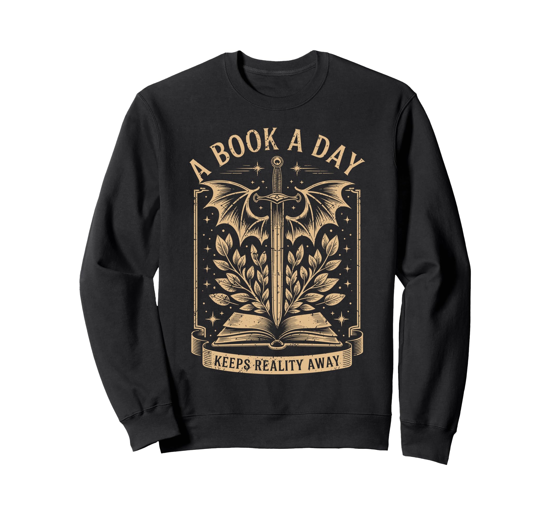 Book Day Keeps Reality Away Sweatshirt - Custom Art Print for Adults - T-Shirt, Sweatshirt, Hoodie