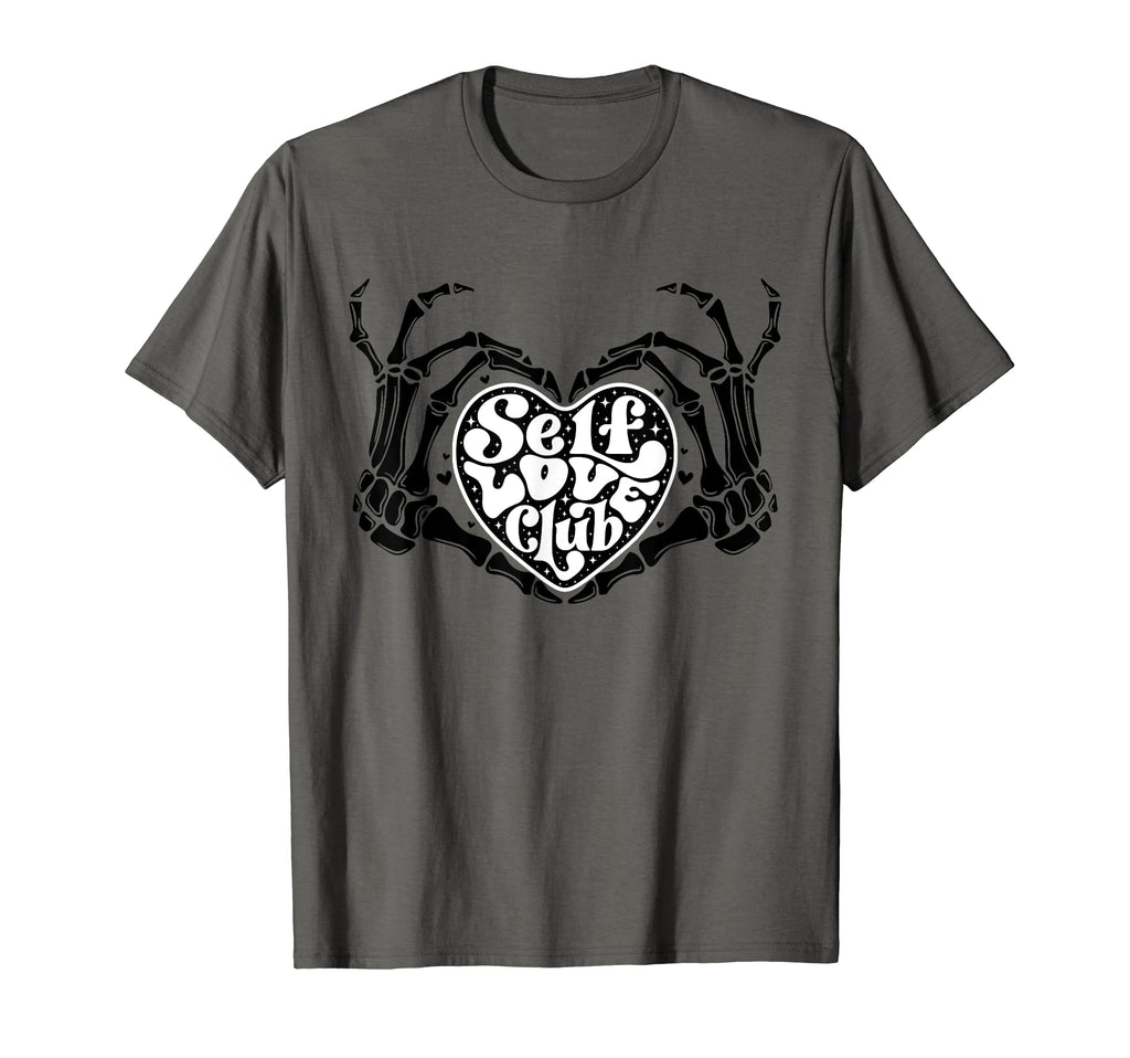 Self Love Club Skeleton Heart Hands T-Shirt - Custom Art Print Unisex - T-Shirt, Sweatshirt, Hoodie