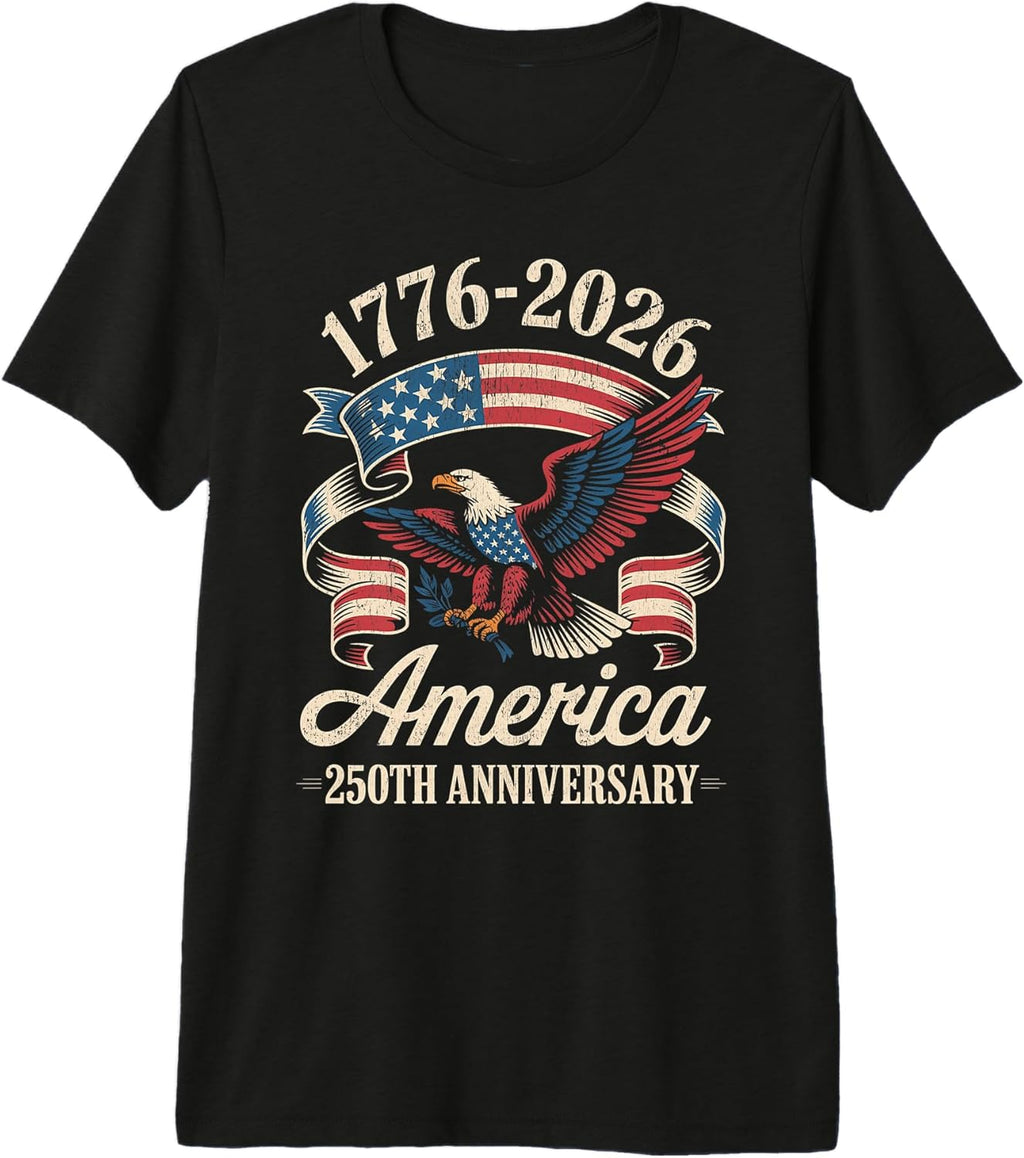 250 Years 250th Anniversary America Eagle Flag Patriotic Premium Tri-Blend T-Shirt Unisex T-shirt, Sweatshirt, Hoodie, Long Sleeve Tee - T-Shirt, Sweatshirt, Hoodie