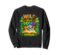 Wild About Books Teacher Back To Sweatshirt - Minimalist Print Men Women - T-Shirt, Sweatshirt, Hoodie