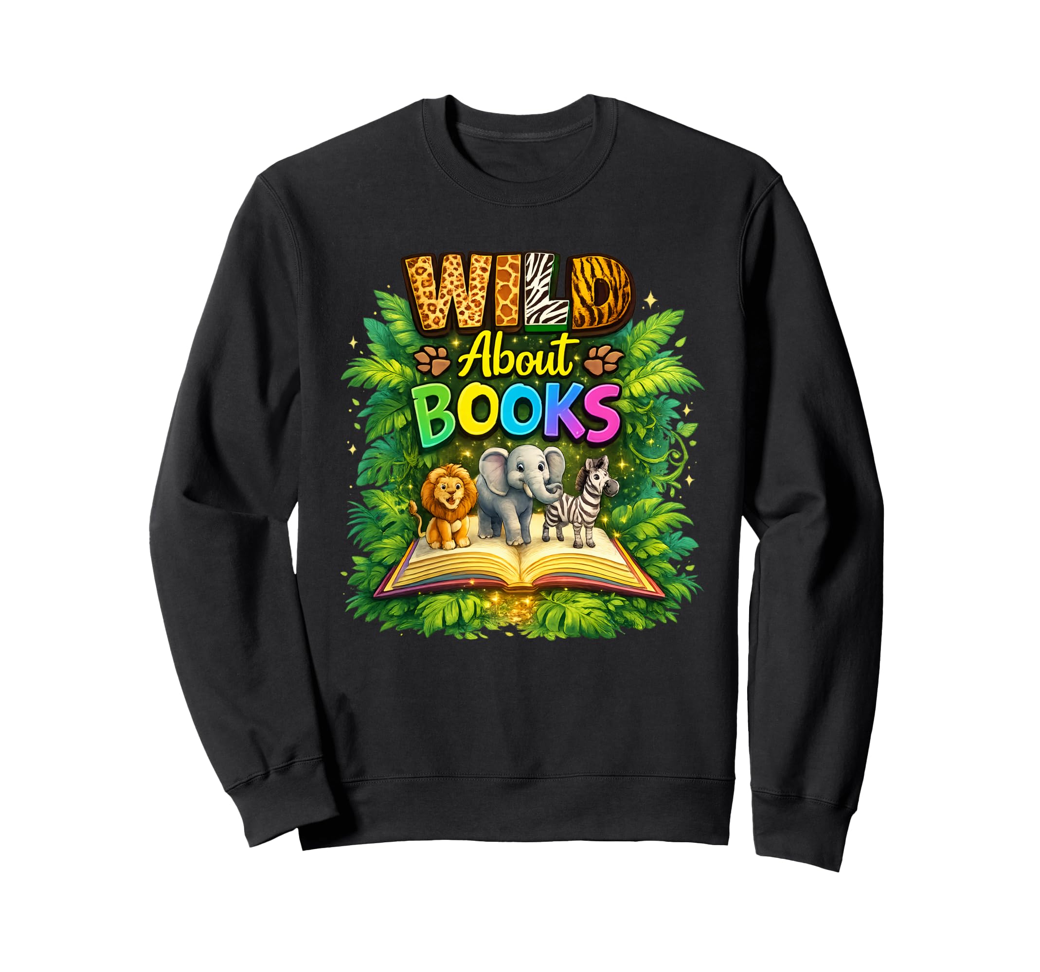 Wild About Books Teacher Back To Sweatshirt - Minimalist Print Men Women - T-Shirt, Sweatshirt, Hoodie