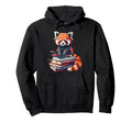 Red Panda Books Lover Reading Bookworm Hoodie - Streetwear Style Unisex - T-Shirt, Sweatshirt, Hoodie
