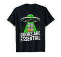 Books Are Ufo Alien Abduction Reader T-Shirt - Minimalist Print Men Women - T-Shirt, Sweatshirt, Hoodie