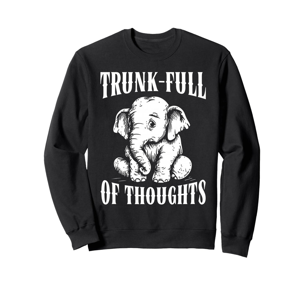 Thoughtful Elephant Sweatshirt - Casual Everyday Wear for Adults - T-Shirt, Sweatshirt, Hoodie