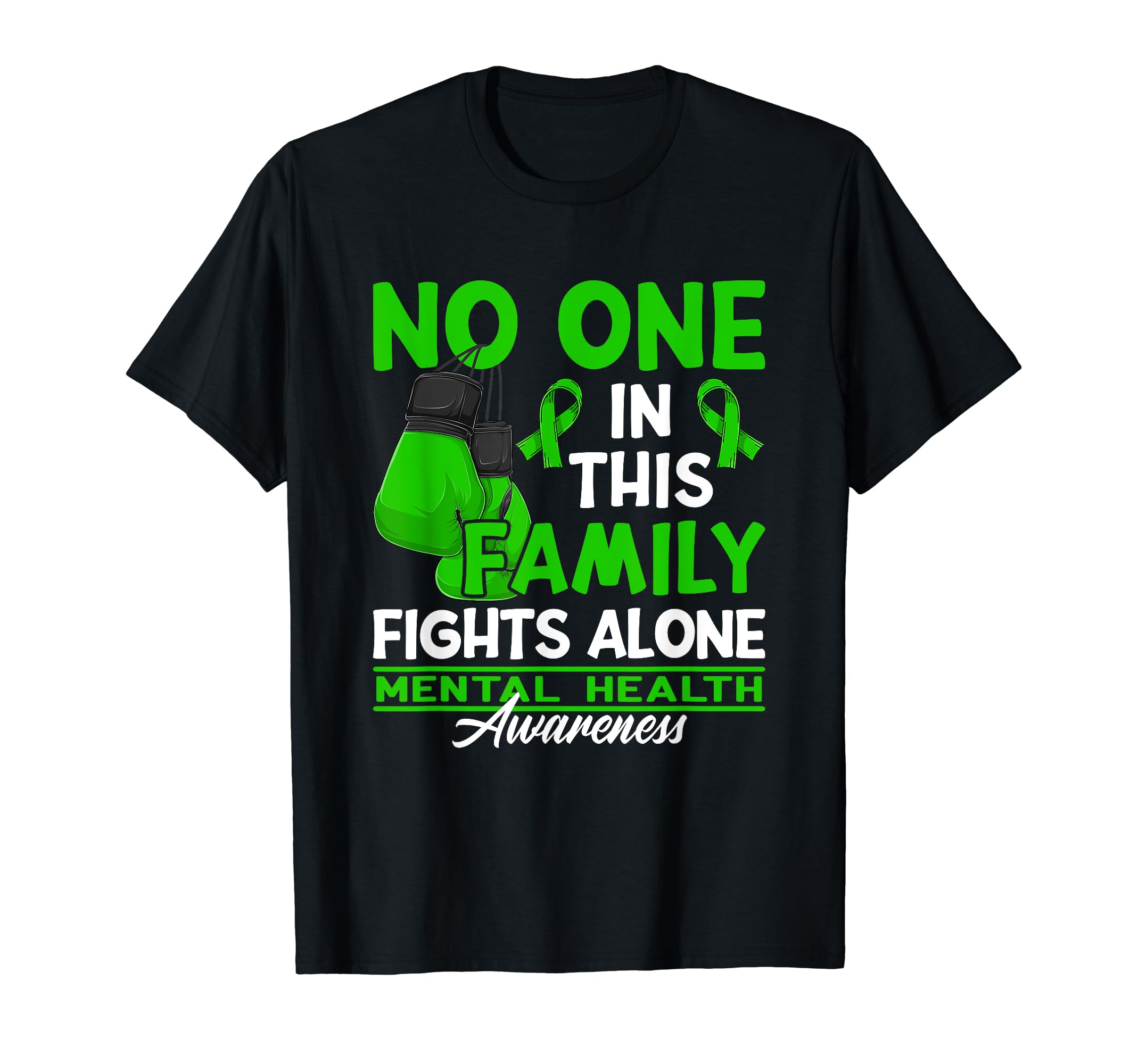 No One This Family Fights Alone I T-Shirt - Minimalist Print for Adults - T-Shirt, Sweatshirt, Hoodie