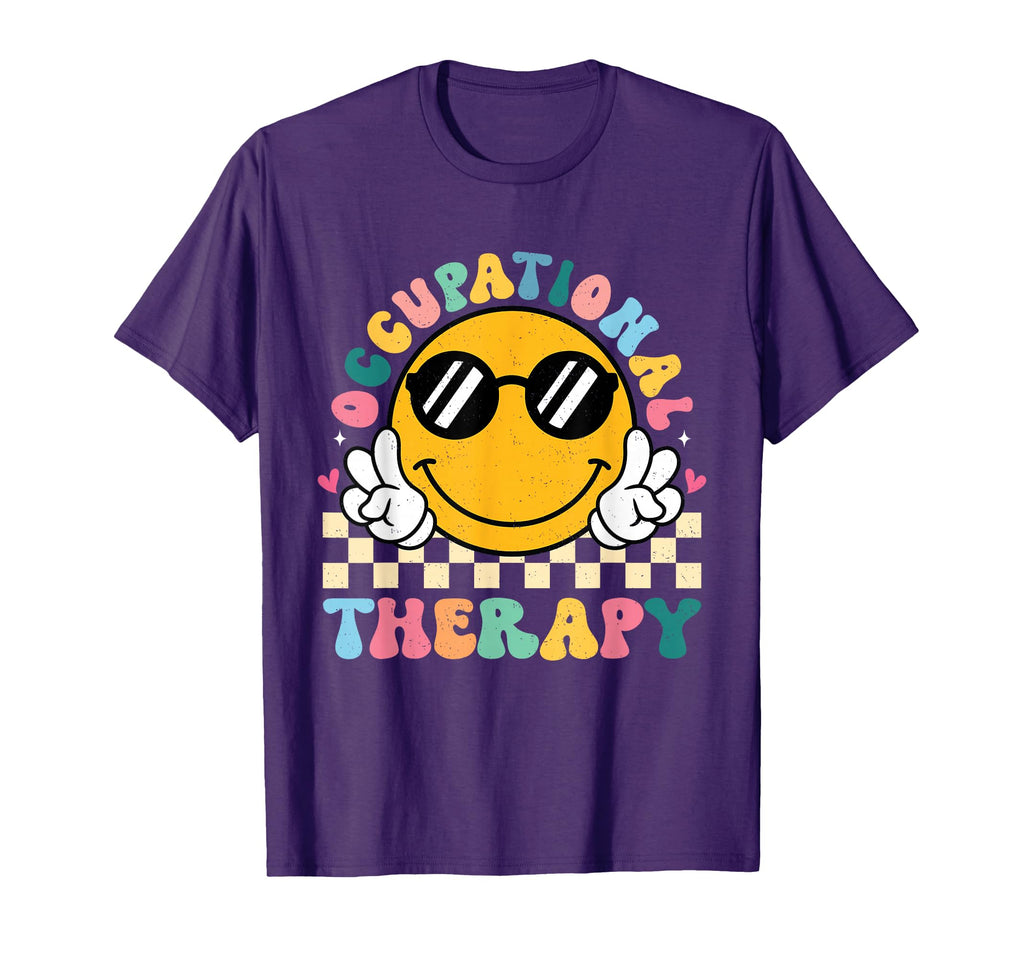 Groovy Occupational Therapy Smile T-Shirt - Aesthetic Graphic for Adults - T-Shirt, Sweatshirt, Hoodie