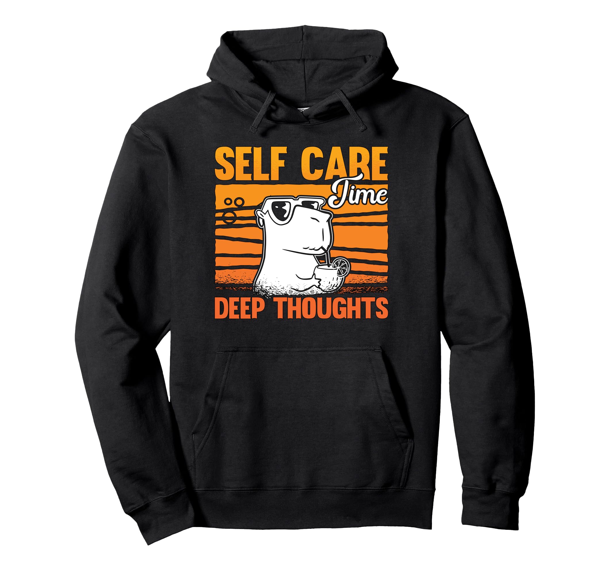 Self Care Time Deep Thoughts Large Rodent Hoodie - Unique Graphic Unisex - T-Shirt, Sweatshirt, Hoodie