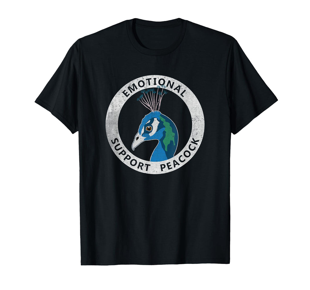 Emotional Support Peacock T-Shirt - Novelty Apparel for Adults - T-Shirt, Sweatshirt, Hoodie